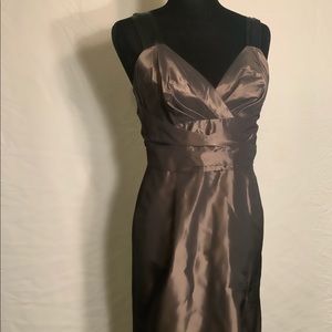 Metallic Purple/Brown Cocktail Dress w/Black Strap